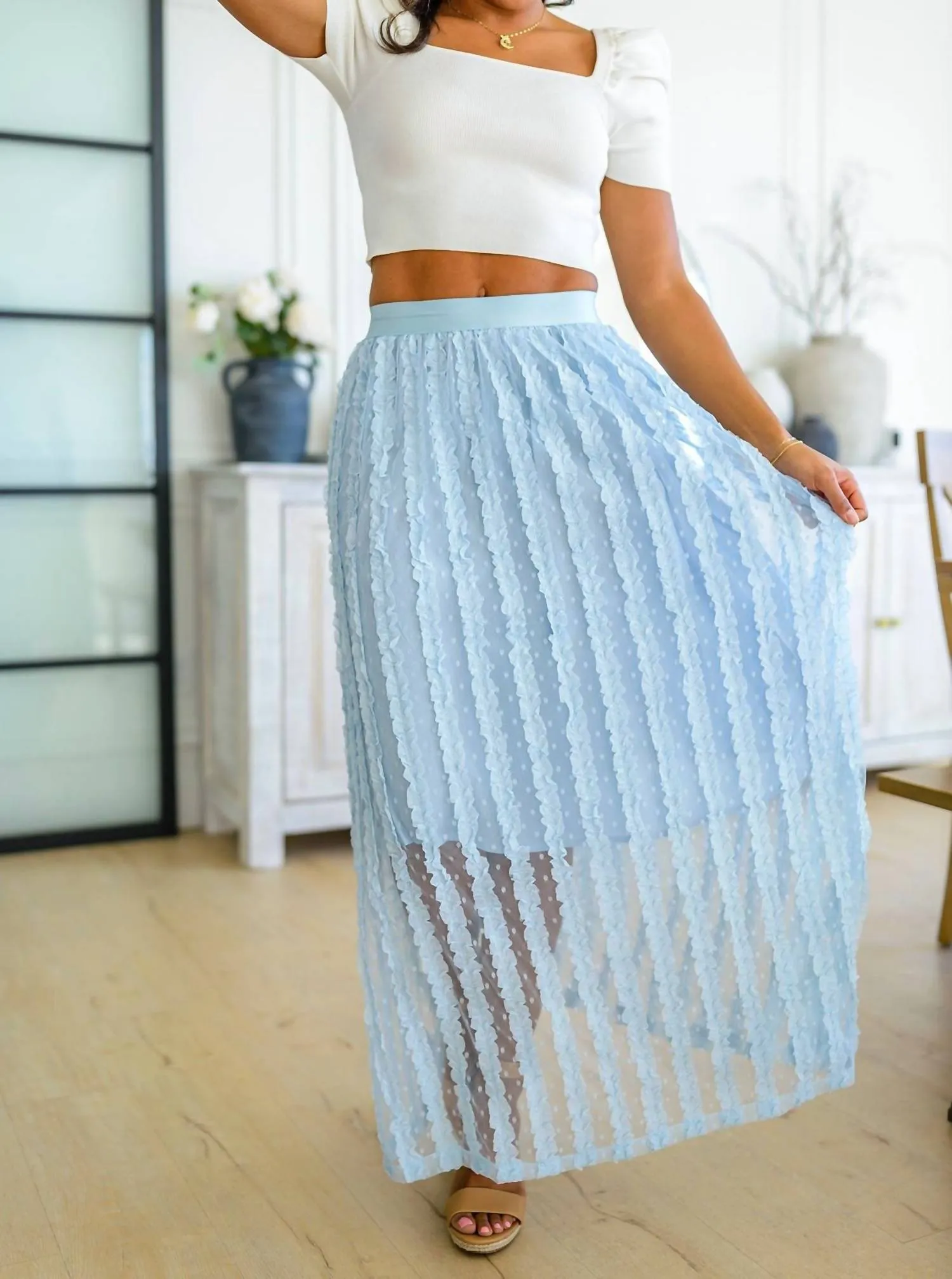 143 Story - Cascading Ruffles A-Line Skirt