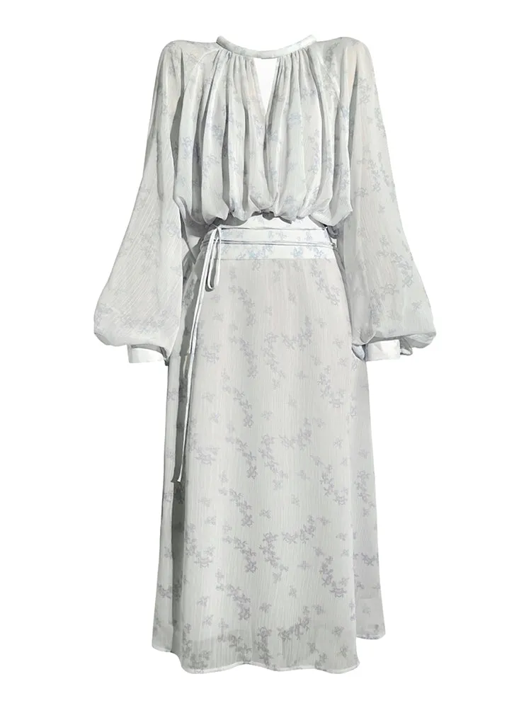 Aconiconi｜Light Cloud Creamy Gentle French 2 Piece Tops and Skirts suit - Cloud