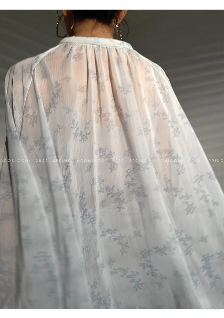 Aconiconi｜Light Cloud Creamy Gentle French 2 Piece Tops and Skirts suit - Cloud