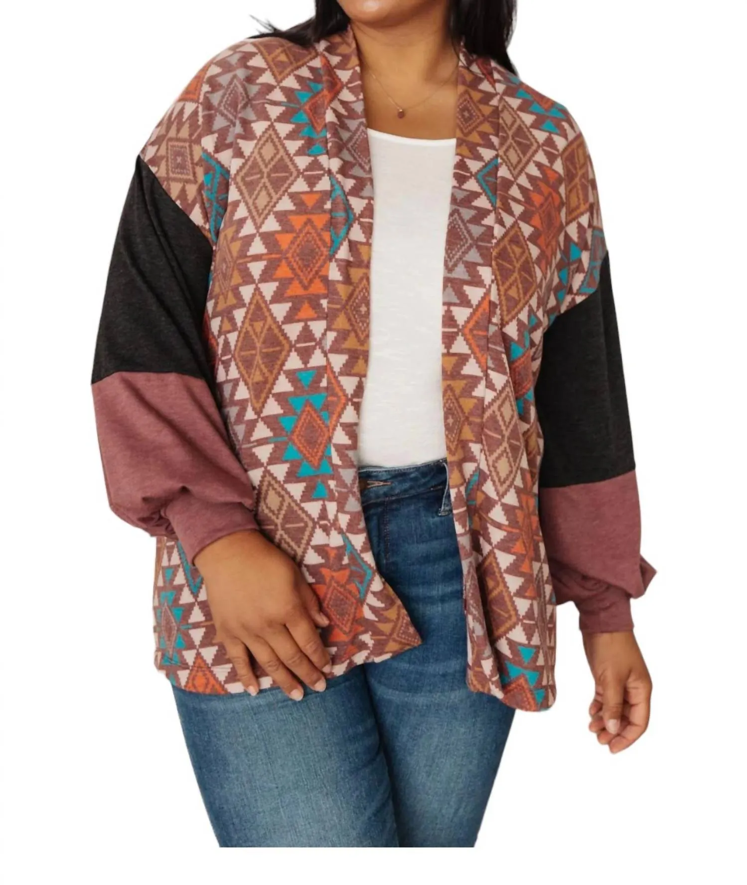 Andree By Unit - Jessie Mixed Print Cardigan