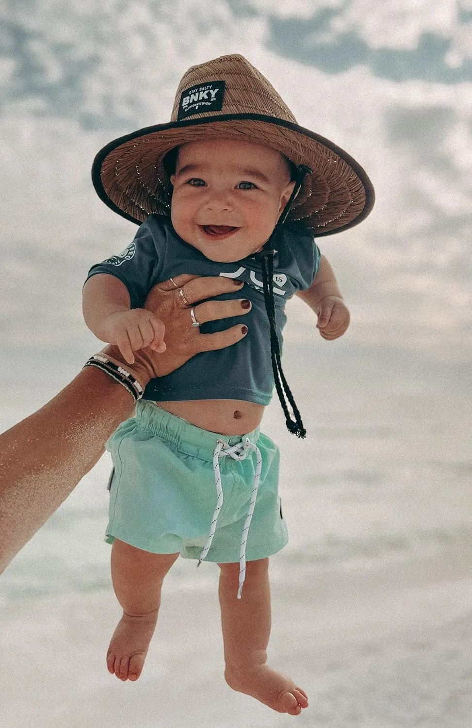 Barney Patrol Kids Natural Woven Straw Sun Hat - Beach and Pool Protection for Toddler, Baby, Youth Sizes