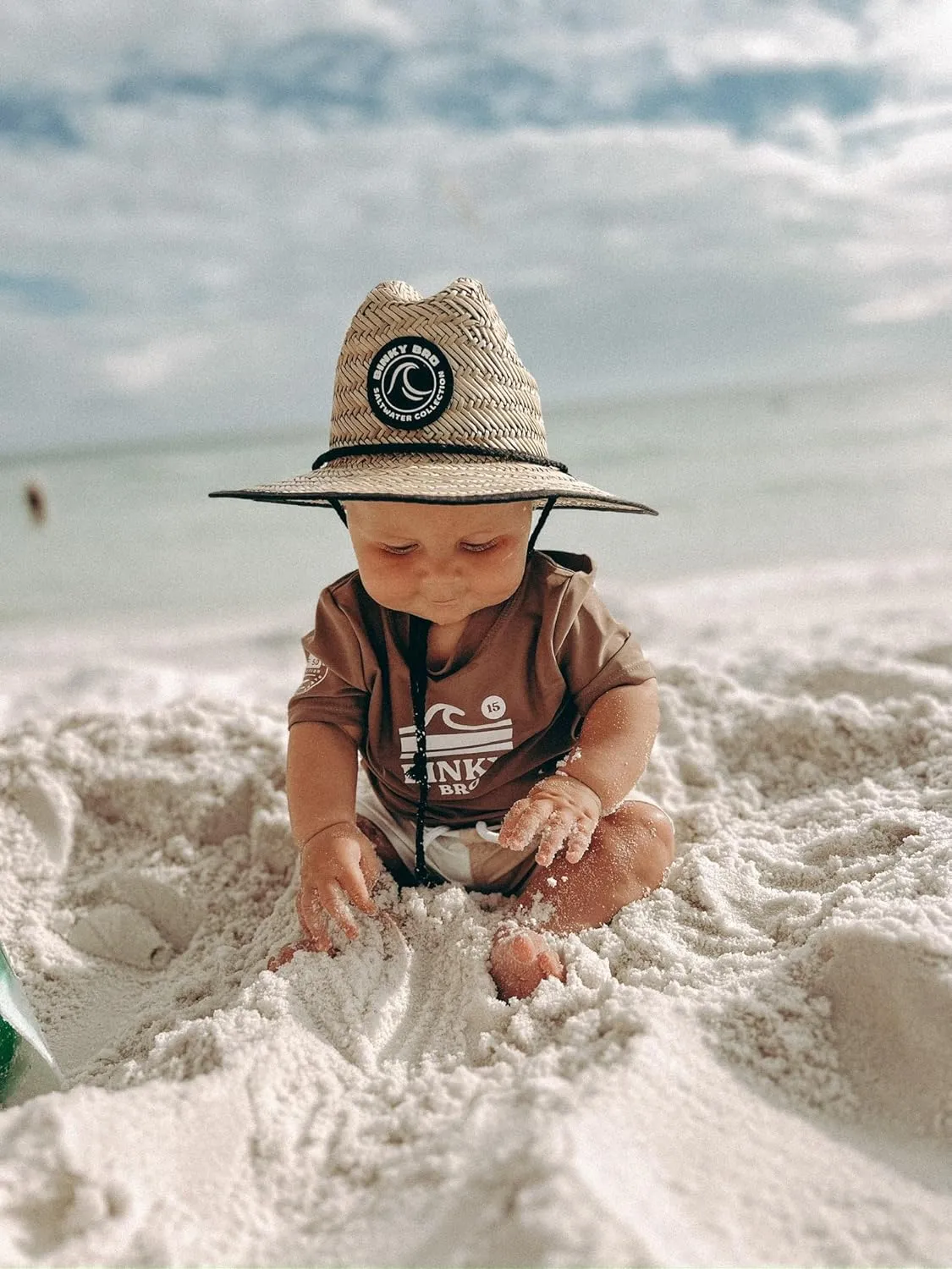 Barney Patrol Kids Natural Woven Straw Sun Hat - Beach and Pool Protection for Toddler, Baby, Youth Sizes