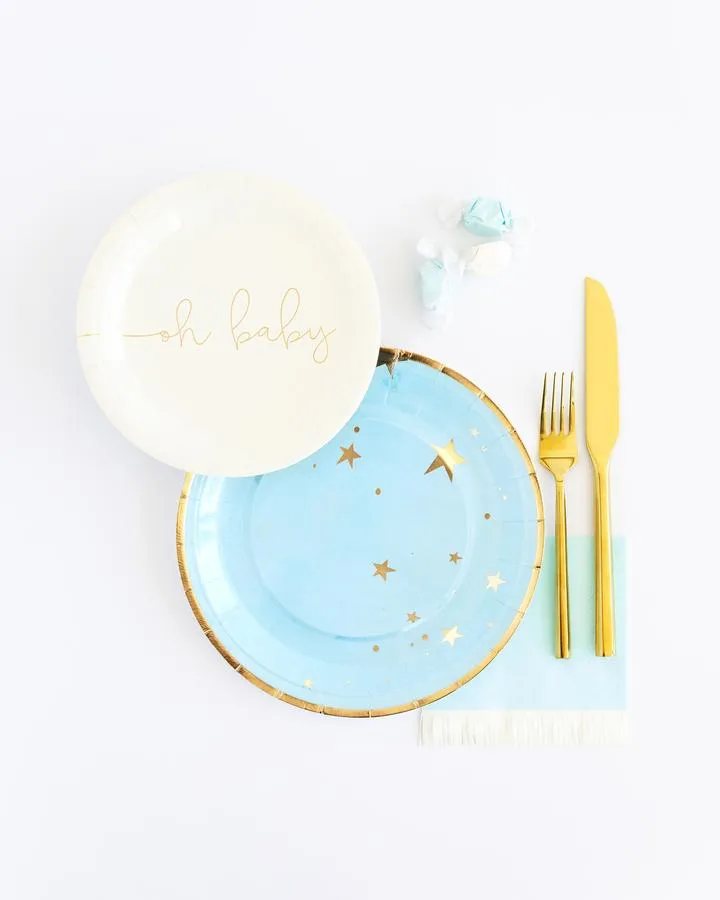Blue Fringe Cocktail Napkins