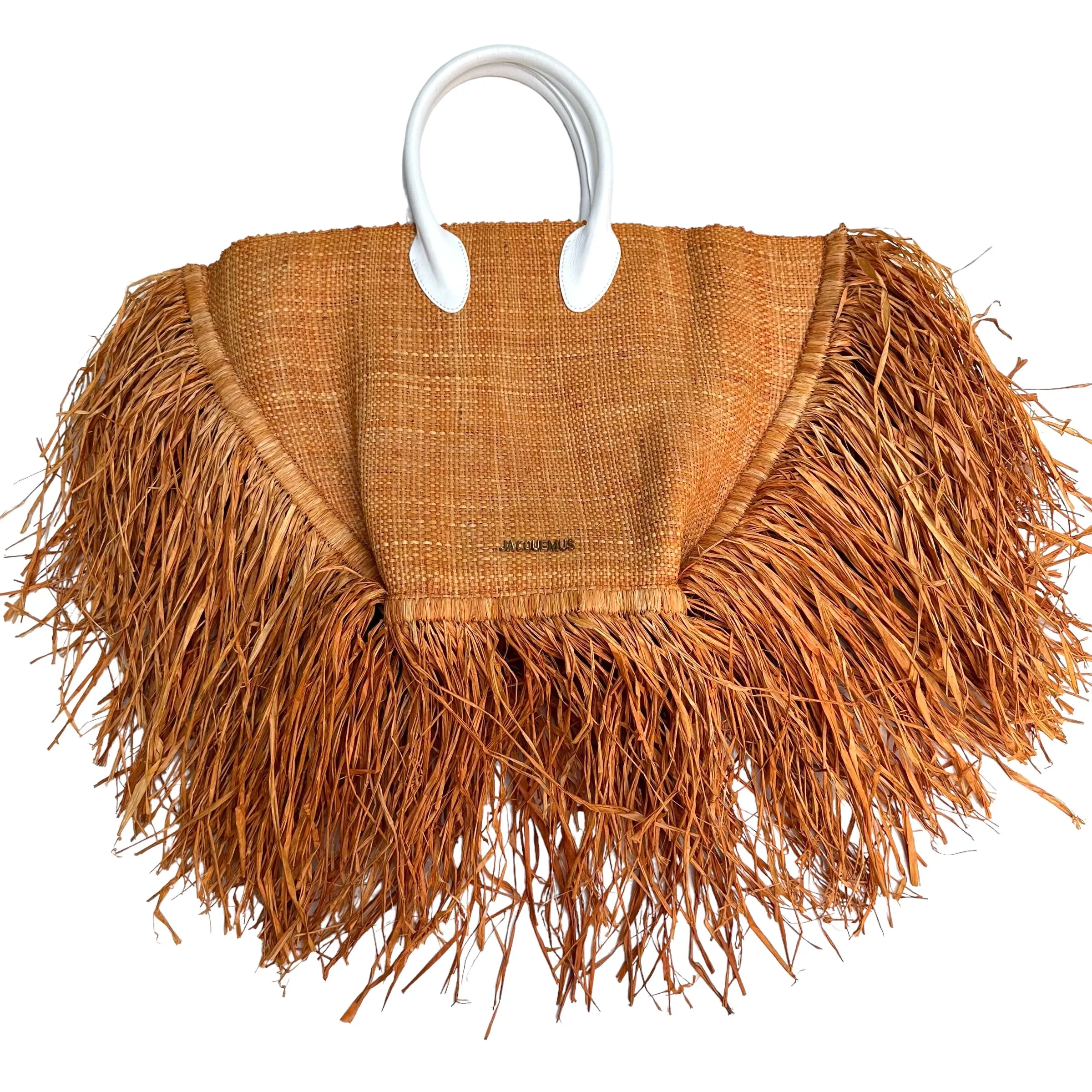 Fringed Raffia Beach Bag