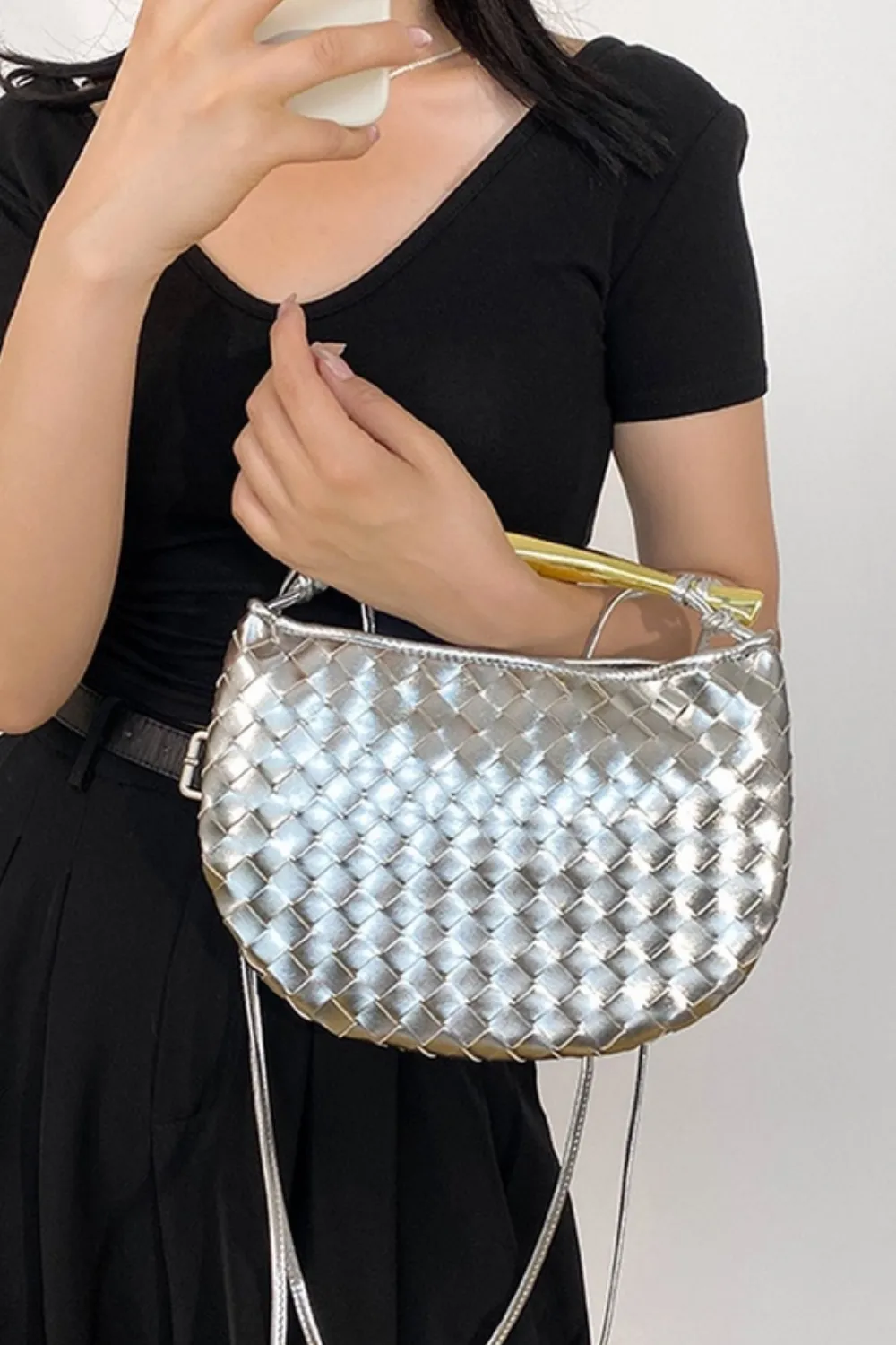 Luna Pop Metallic Woven Bag