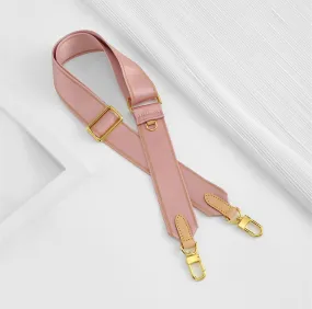 MULTI POCHETTE ACCESSOIRES Handbag with crossbody strap, canvas wide shoulder strap, pink adjustable handbag shoulder strap