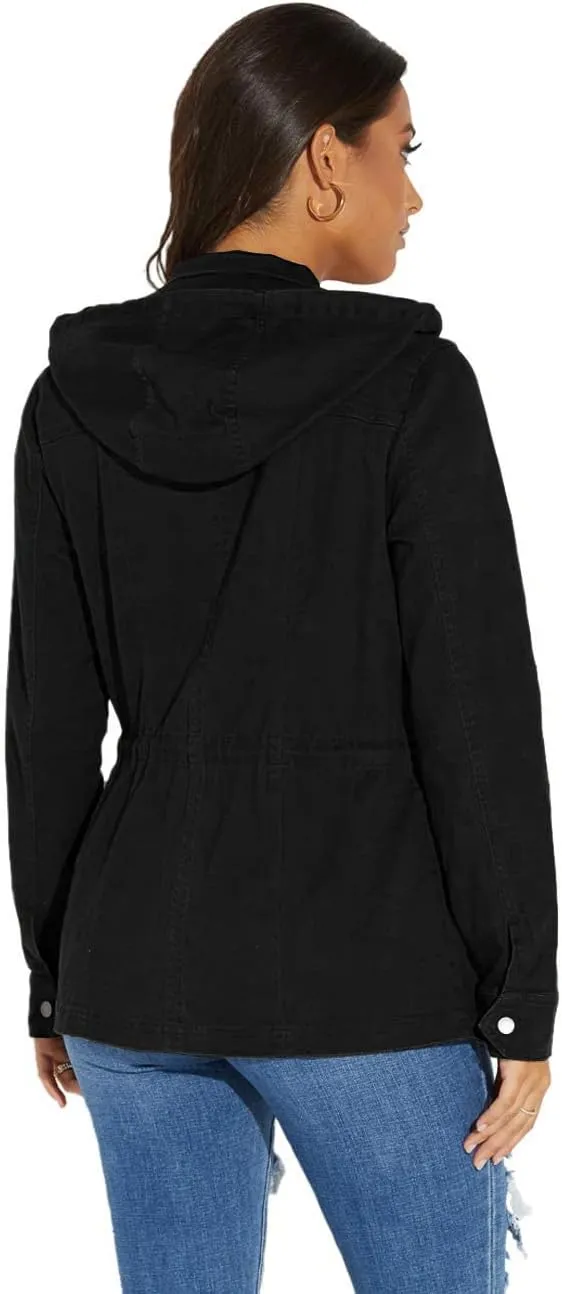 sexycherry Casual Jackets for Women Long Sleeve Lightweight Outwear Bomber Coats with Pockets