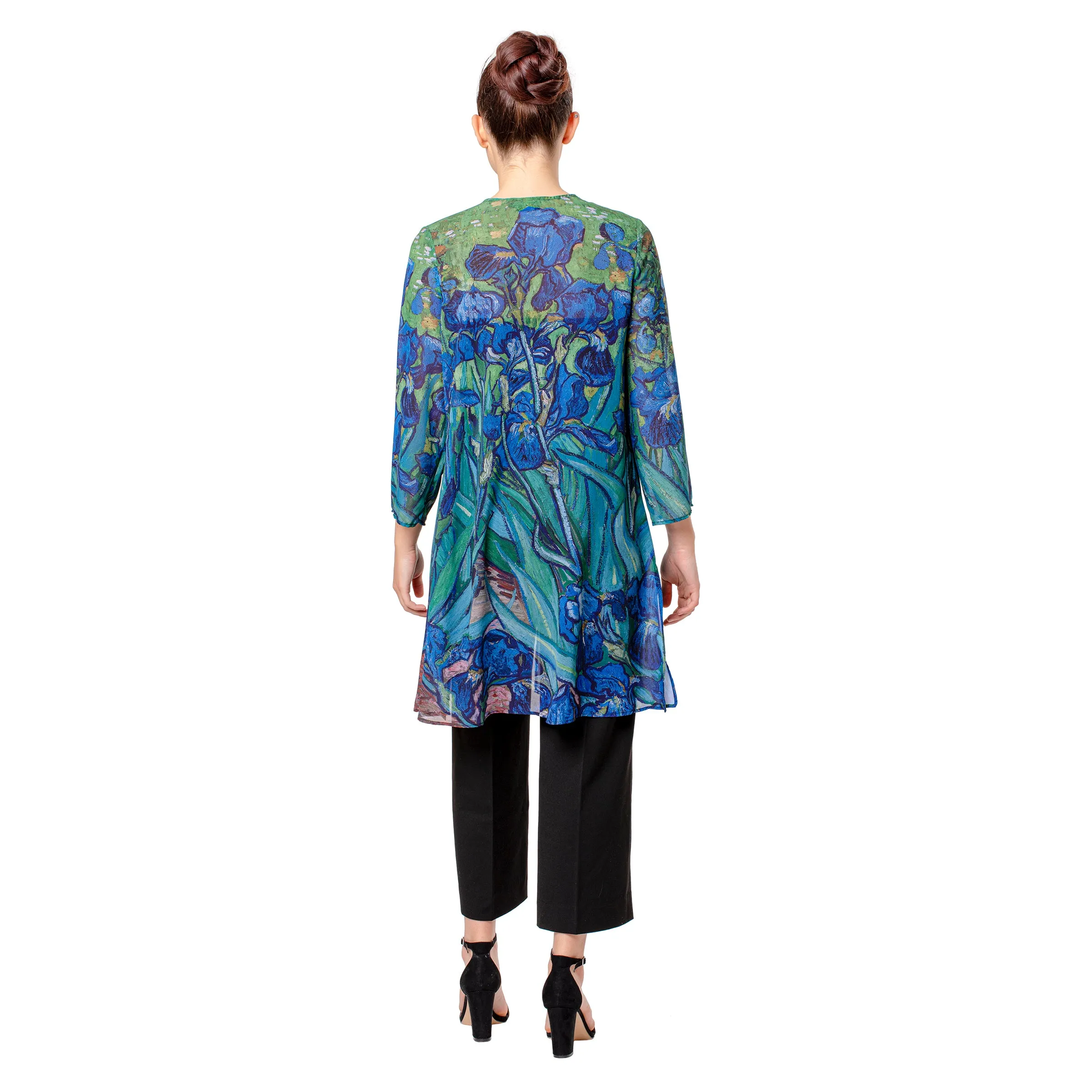 Van Gogh Irises Sheer Cardigan